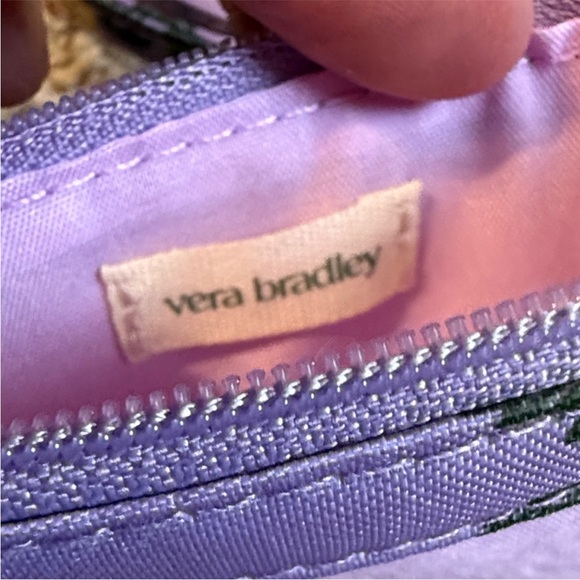 Vera Bradley Purple Zipper Pouch with lanyard - Picture 6 of 8